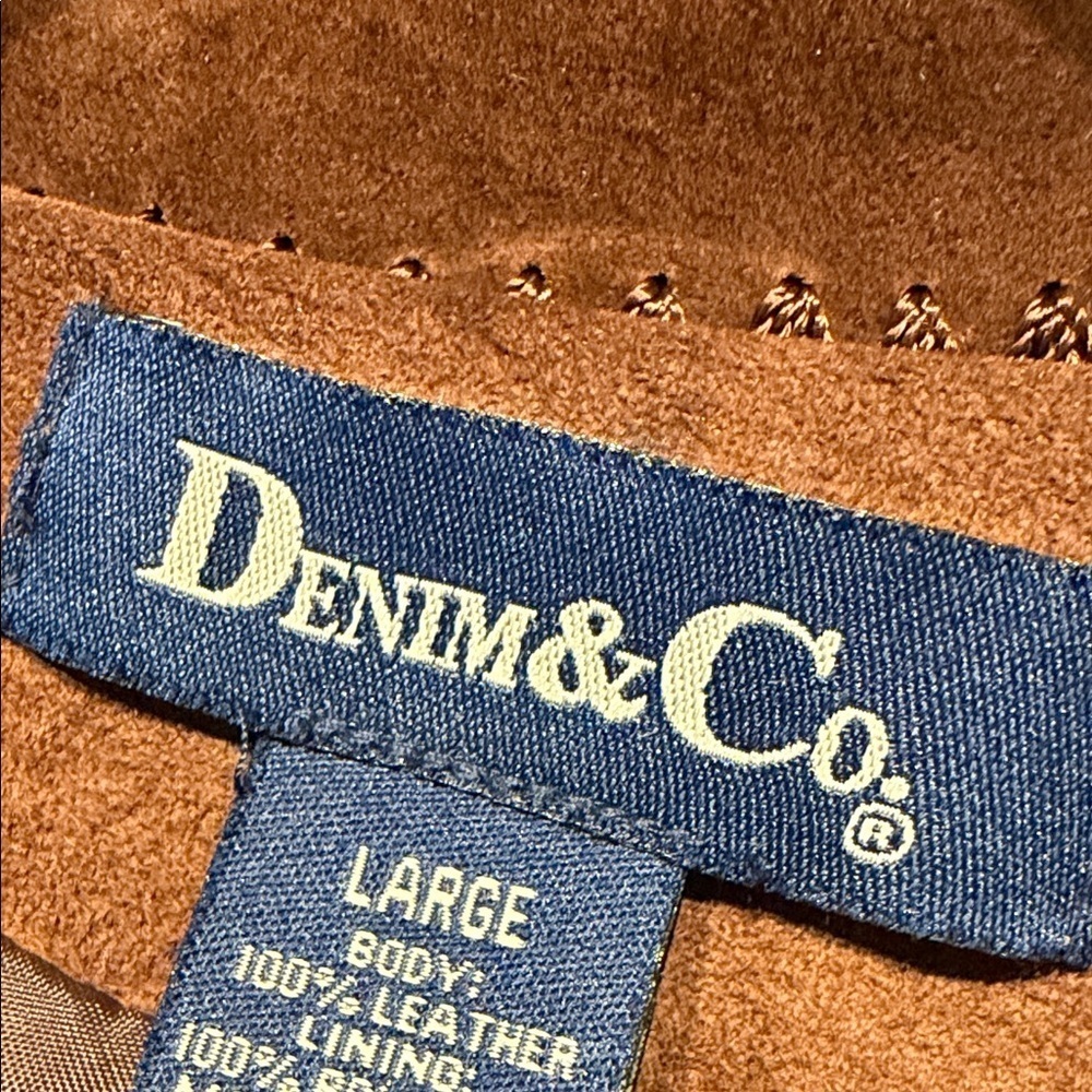 Denim & Co Patchwork Suede Jacket - Brown, Tan, Gray - Picture 2 of 5